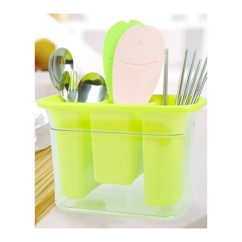 筷子篓 卡秀沥水餐具收纳盒 绿色