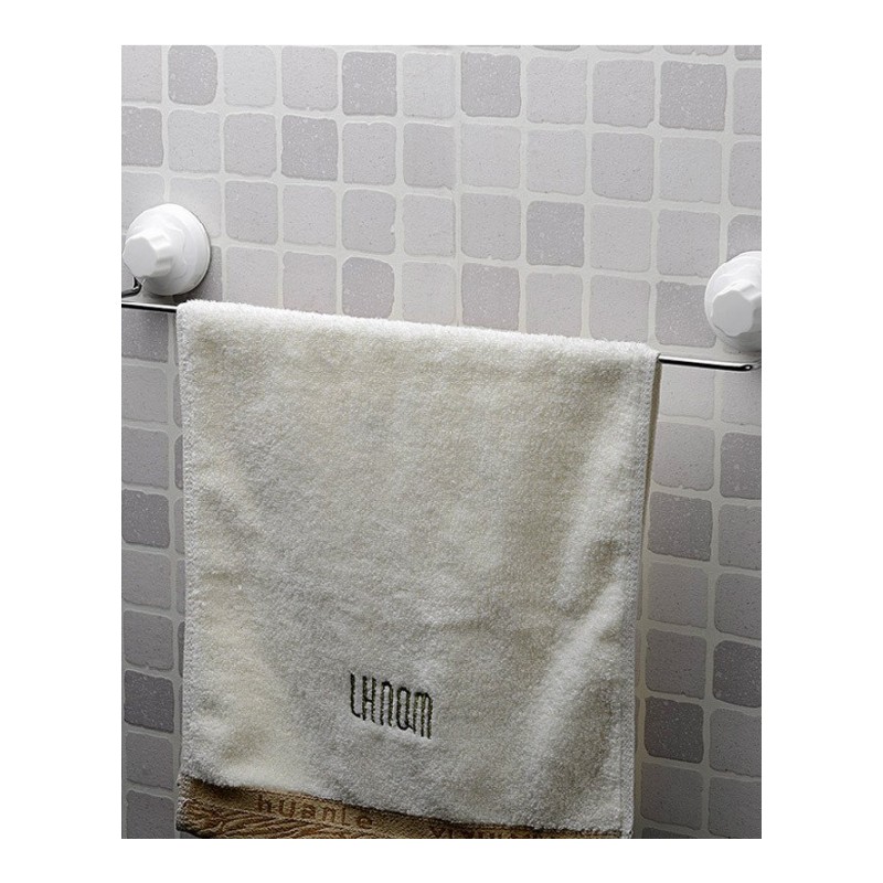 双庆魔力吸盘单杆毛巾架 浴室毛巾挂 简约不锈钢吸 盘毛巾杆1021