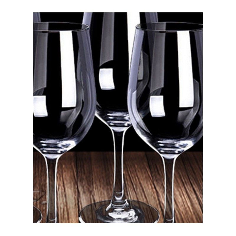 [6只装]红酒杯套装欧式高脚杯水晶玻璃杯家用大号葡萄酒杯通用简约家居器皿水具