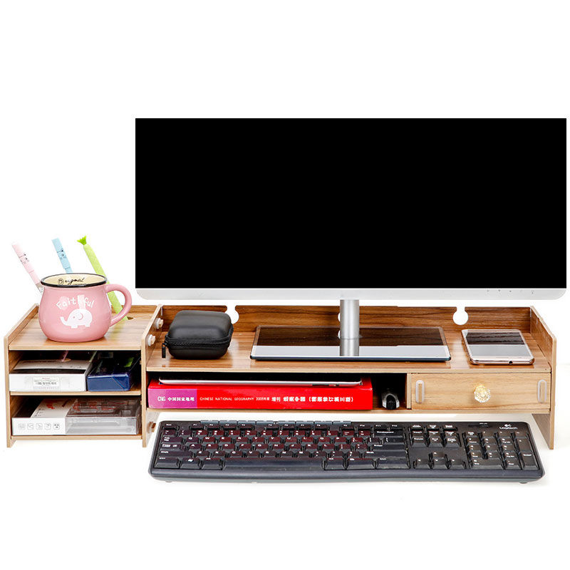 电脑显示器增高架子底座托架办公室桌面收纳盒办公用品整理置物架生活日用收纳用品收纳盒
