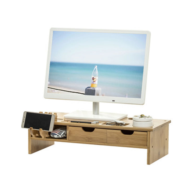 电脑显示器屏增高架子底座桌面键盘收纳盒置物整理架木创意简约家居家用收纳层架