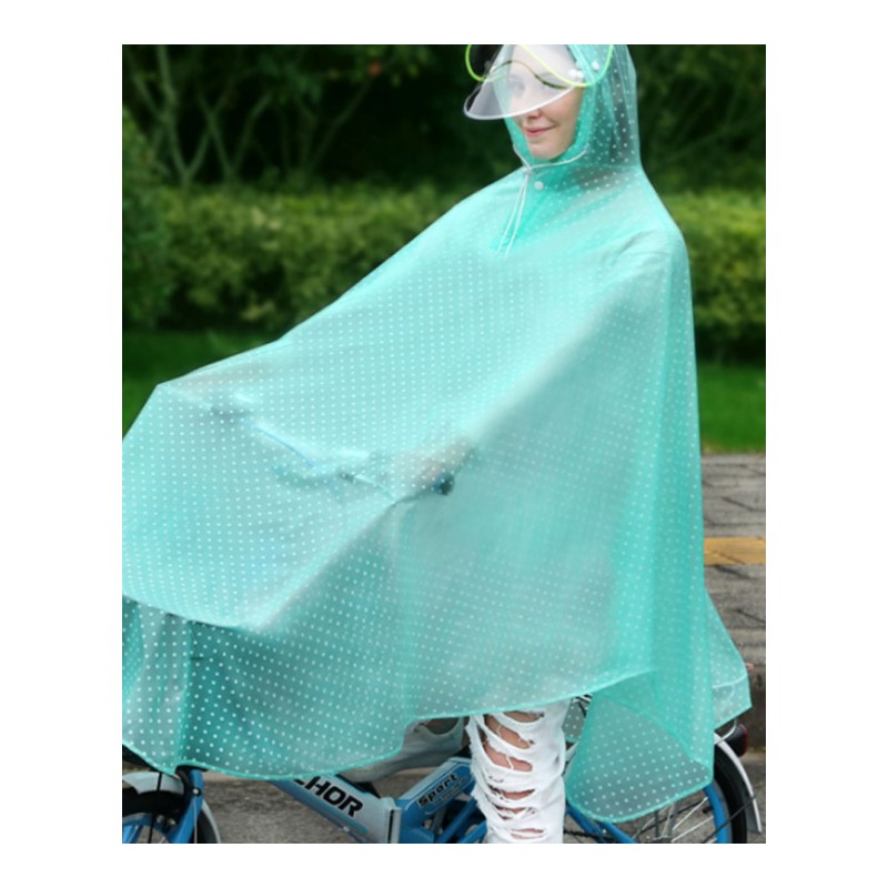 雨衣自行车单人男女成人电动车骑行透明学生单车雨批生活日用晴雨用具雨披雨衣