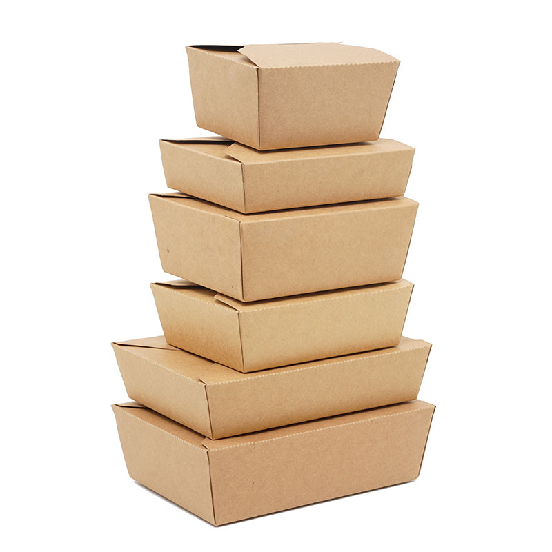 一次性牛皮纸盒纸餐盒寿司沙拉炒饭便当盒炸鸡饭盒外卖打包盒通用家居器皿饭盒/便当盒商用