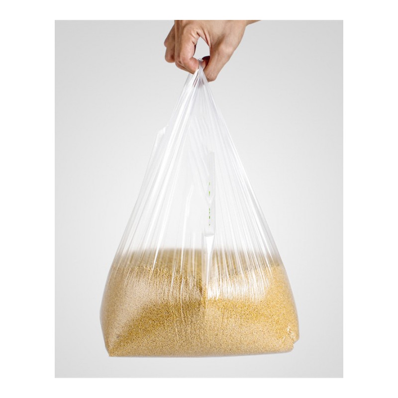手提背心式垃圾袋加厚家用食品外卖小号迷你白色透明塑料胶袋 一次性用品垃圾袋