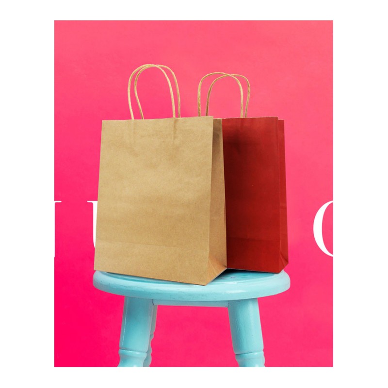 牛皮纸袋手提袋外卖打包袋烘焙服装包装礼品袋生活日用收纳用品收纳袋