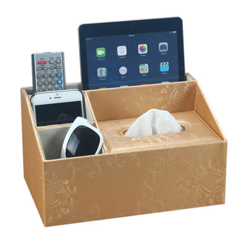创意纸巾盒 欧式客厅办公桌面茶几遥控器收纳盒抽纸盒通用简约收纳用品收纳盒日用品