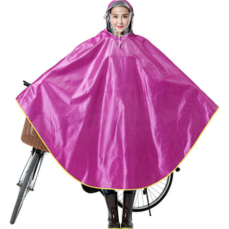 加大加厚自行车雨披透明大帽檐男女成人电动单人雨衣创意简约家居家晴雨用具