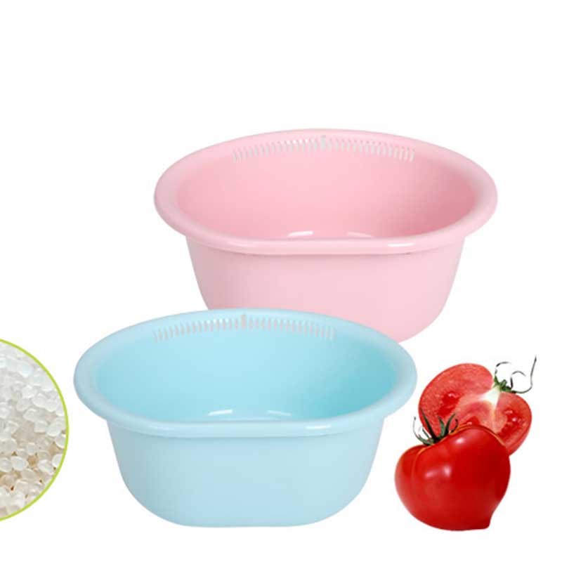 [小号颜色随机]洗水果蔬菜塑料厨房菜筐盆 洗菜水果沥水篮盆 KA-36AG