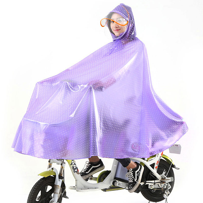透明雨衣电动车单人女士 摩托车雨衣成人自行车加大加厚雨披 生活日用晴雨用具雨披雨衣