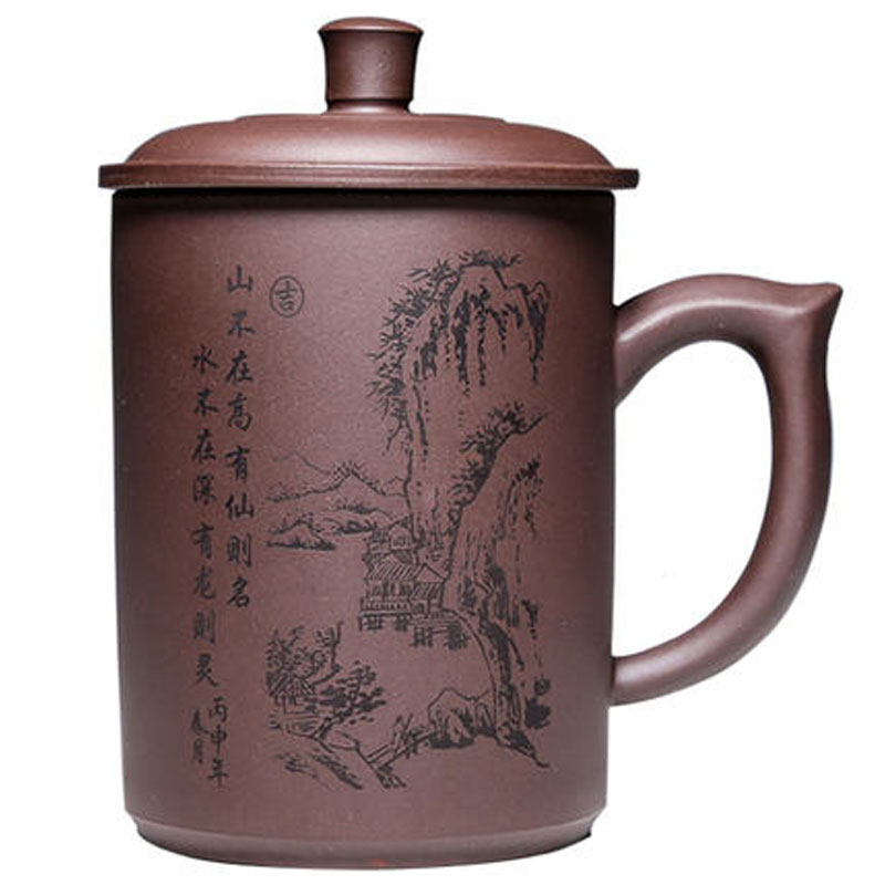古典茶杯大容量带盖泡茶水杯子非陶瓷茶具创意简约家居家用水杯水具