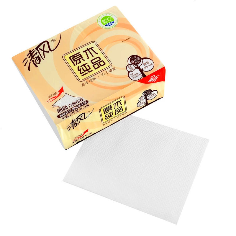 350张平板压花卫生纸原木纯品家用手纸纸厕所纸巾8包装整箱