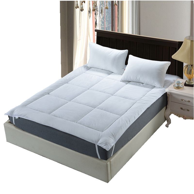 家纺全纯棉白色宾馆酒店专用床上用品垫被圆床褥保护垫加厚床垫