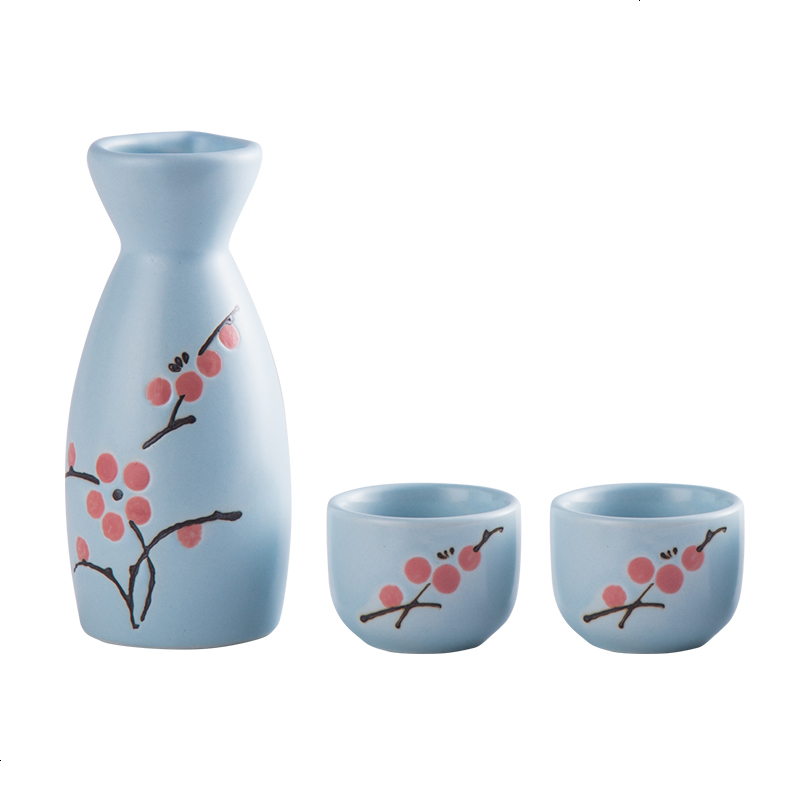 日式和风清酒壶酒杯清酒具套装 陶瓷创意釉下彩日本酒盅酒器酒瓶