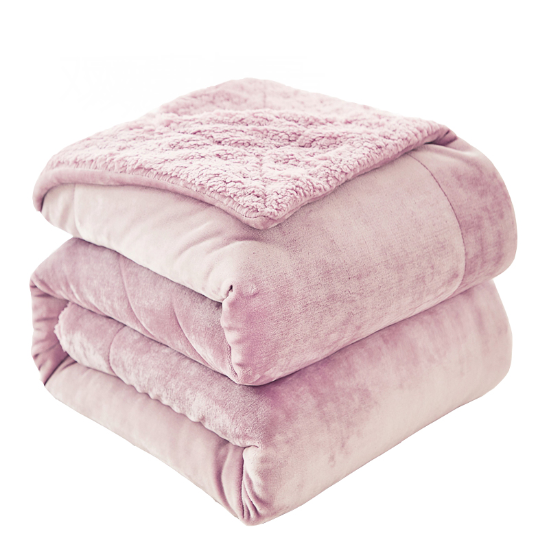 冬季羊羔绒网红毛毯被子加厚双层午睡盖毯珊瑚绒学生单人双人床单