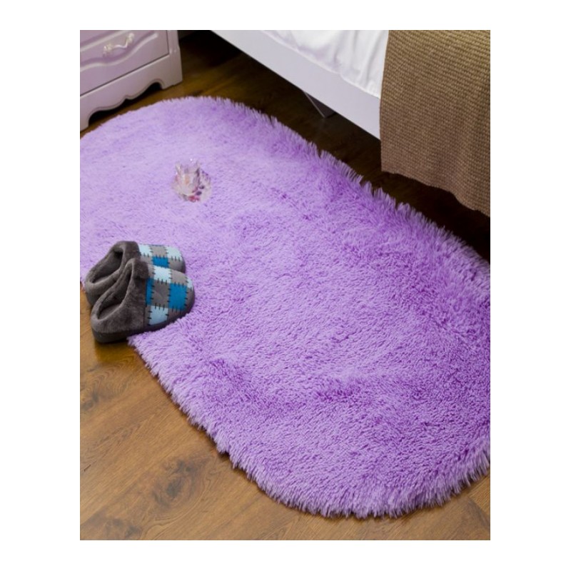 小地毯椭圆形可爱公主家用客厅榻榻米卧室床边床前地垫可水洗定做