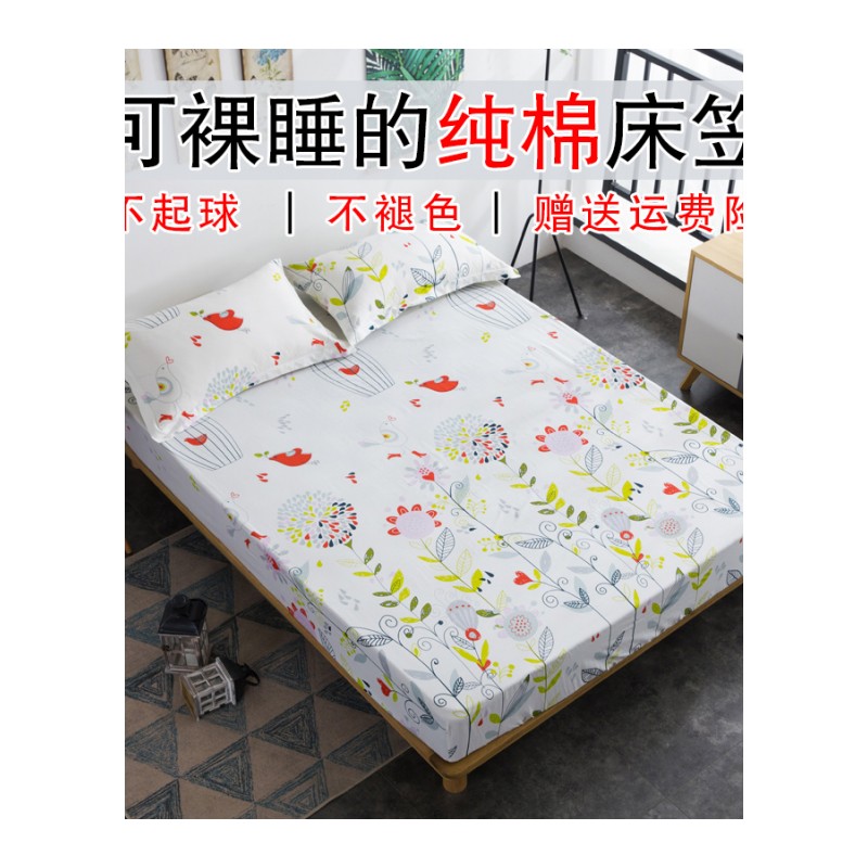 床笠单件床罩保护套 防尘罩床垫套1.8m1.5米防滑罩床包纯棉