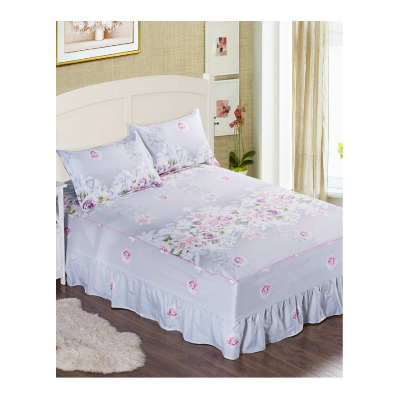 韩版床裙公主花边床罩单件床套床盖防滑床单床笠床垫保护套