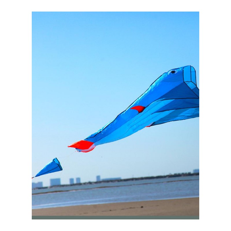 潍坊风筝高档软体大型成人儿童风筝新型易飞软体鲸鱼海豚风筝线轮