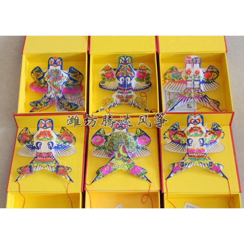 潍坊精品高档绢料小型微型沙燕礼盒风筝可以飞中国风出国活动礼品