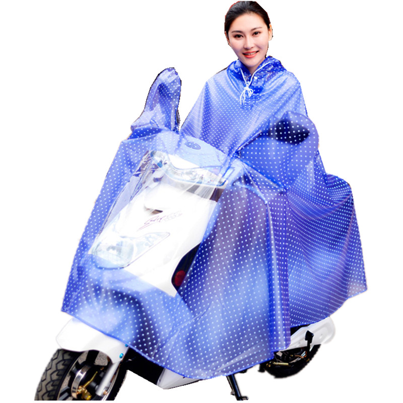 加大雨衣电动车电瓶车双帽檐加厚透明雨披摩托车单人成人男女骑行