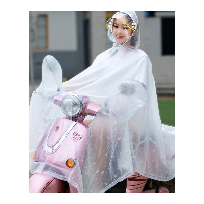 电动摩托车雨衣电车成人自行车骑行单人男女韩国时尚透明防水雨披