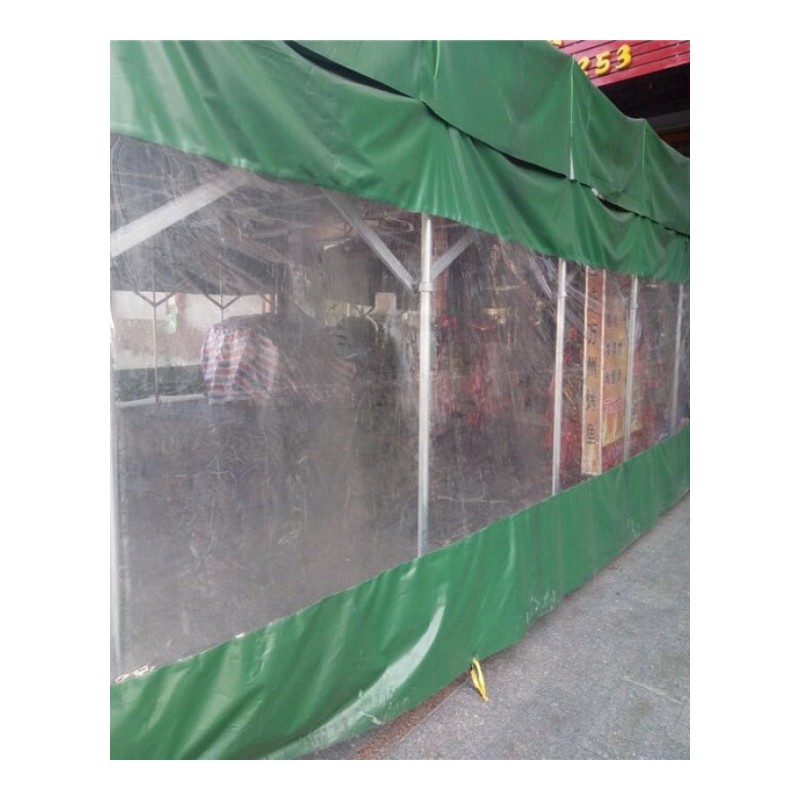 大排档透明围布帐篷布防雨布防水布防寒挡风挡雨布PVC软玻璃帘