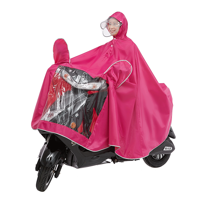 电瓶车雨披加大加厚加长大帽檐电动自行车摩托车男女成人电车雨衣