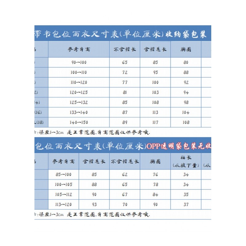 儿童雨衣小孩雨衣雨披学生男童女童充气帽檐宝宝潮款男女孩