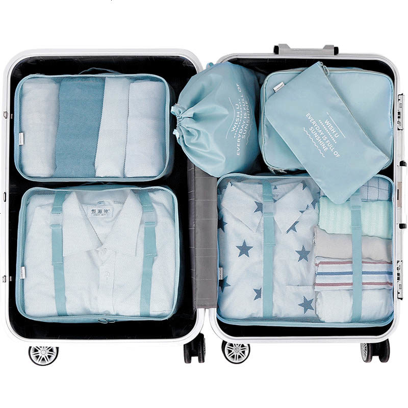 旅行收纳袋整理袋旅游套装内衣收纳包防水洗漱包衣服衣物整理包