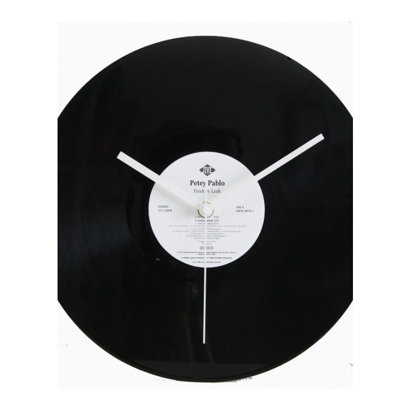 黑胶唱片创意钟表|复古静音简约个性挂钟咖啡馆酒吧装饰座钟