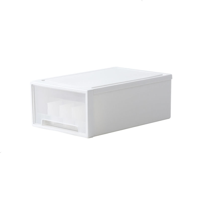 分格抽屉式收纳箱塑料整理箱内衣收纳盒可叠加箱子 65502