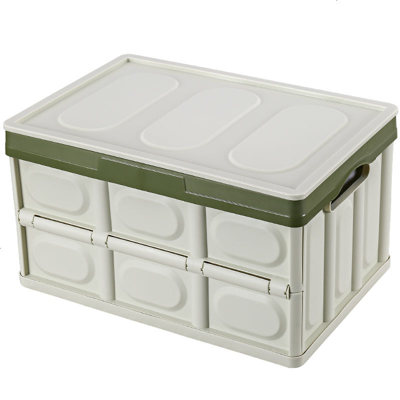 可折叠收纳箱塑料衣物整理箱有盖零食箱防水车载后备箱汽车储物箱
