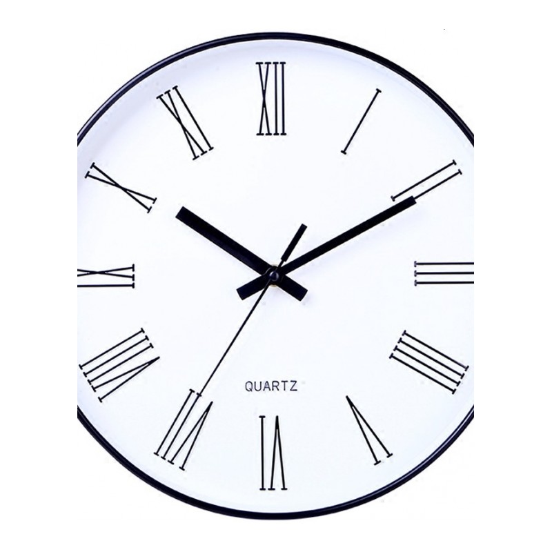 钟表挂钟客厅现代简约大气石英钟创意静音圆形电子表北欧时钟挂表