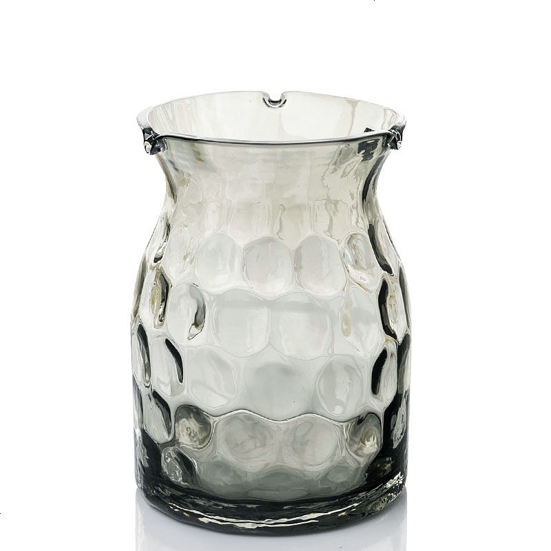 复古清新/手工波点玻璃花瓶 插花瓶 透明摆件创意家居装饰品大号