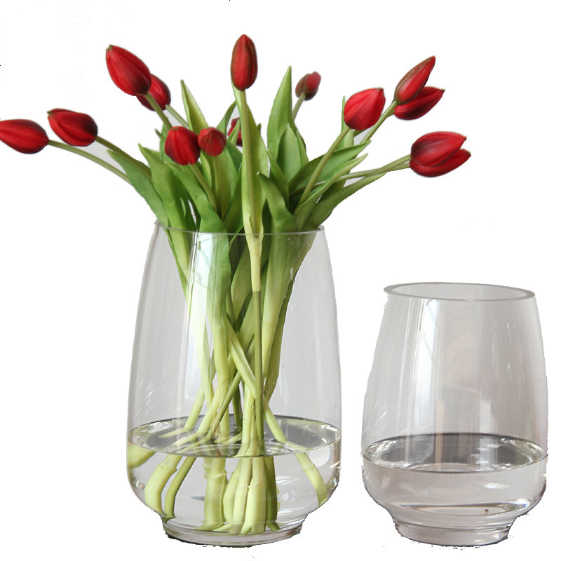 透明玻璃花瓶冬瓜玻璃瓶 手工精致玻璃瓶花器 家居饰品摆件小鱼缸
