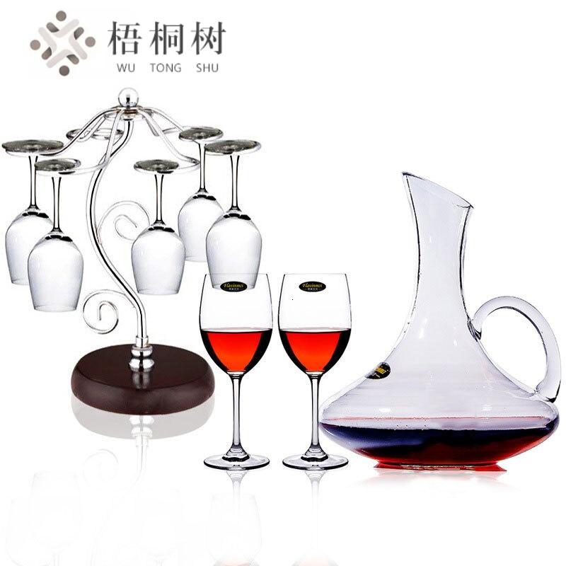 无铅水晶玻璃杯红酒杯醒酒器套装分酒器酒架酒具葡萄酒杯高脚杯