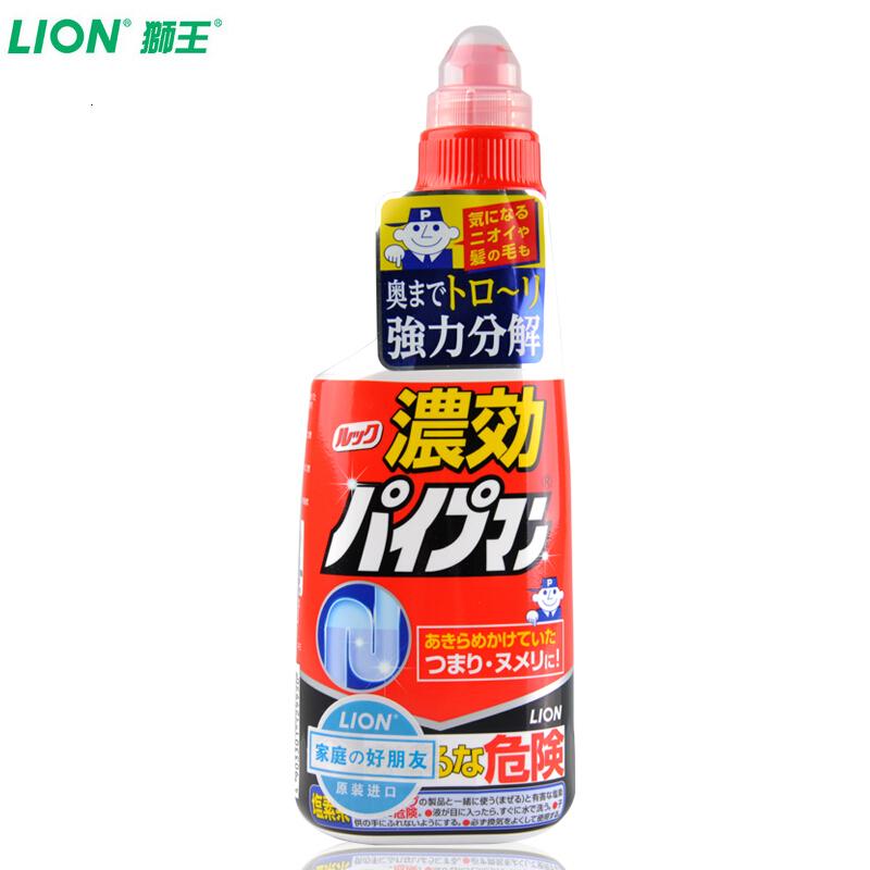 日本进口狮王 LOOK管道疏通剂组合 浓缩啫喱型 厨房厕所通下水道 900ml