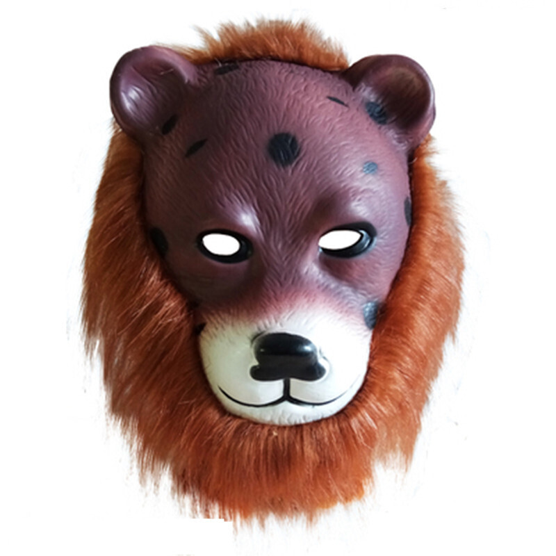 恐怖动物面具狮子老虎狼猩猩猴子豹子面具儿童玩具