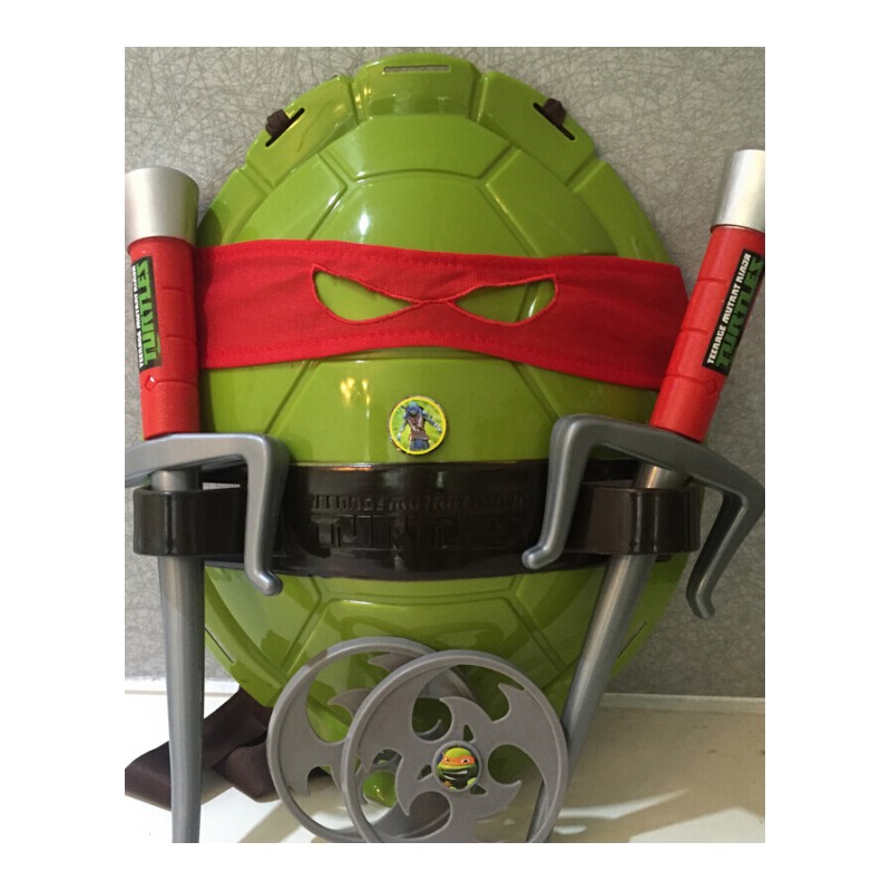 忍者神龟玩具武器套装cos装扮龟壳眼罩面具万圣节忍者龟玩具