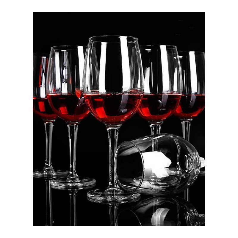 无铅水晶玻璃红酒杯葡萄酒杯高脚杯经典款波尔多酒杯红酒架酒具套装