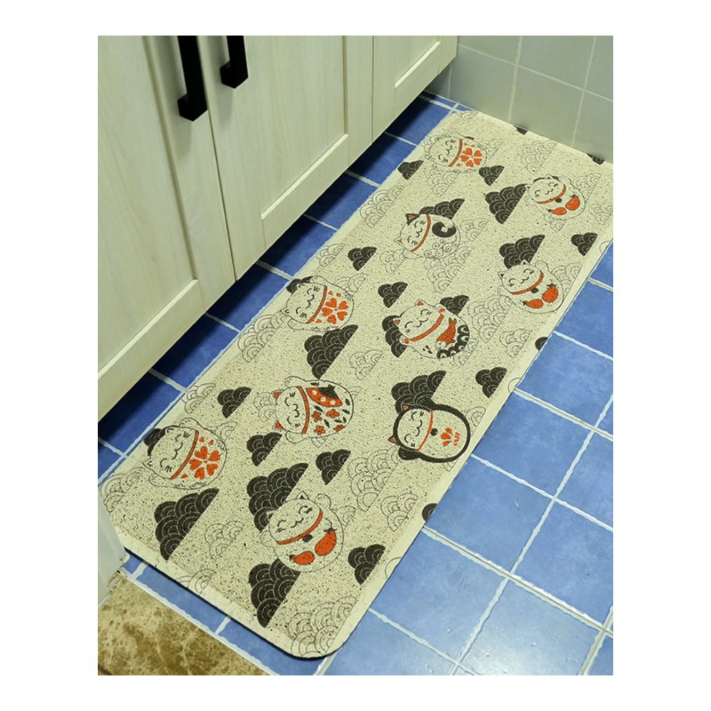 日式入户地垫招财猫进垫卡通猫咪客厅脚垫卫浴可水洗厨房防滑垫