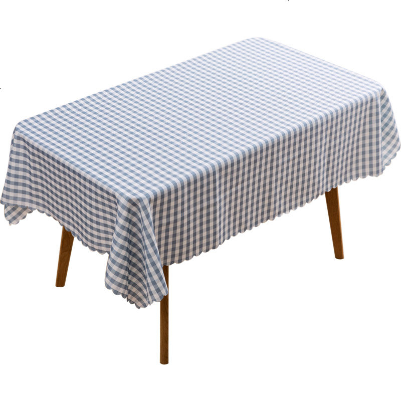 格子防水餐桌布客厅免洗桌布 欧式餐厅台布长方形茶几桌垫