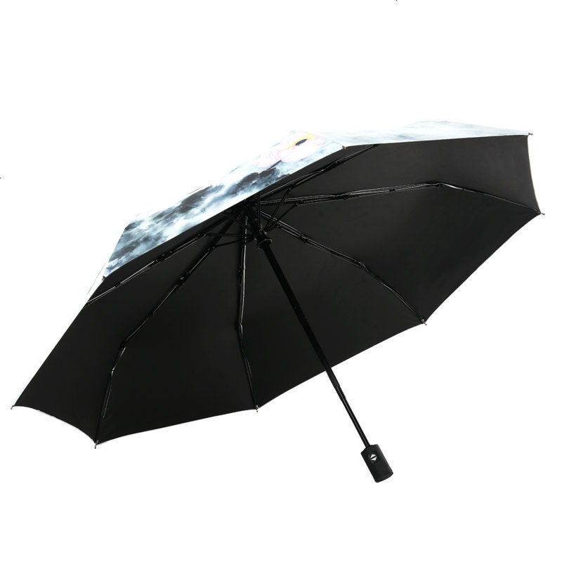 森系创意女复古中国风全自动雨伞折叠晴雨两用遮阳太阳伞防紫外线