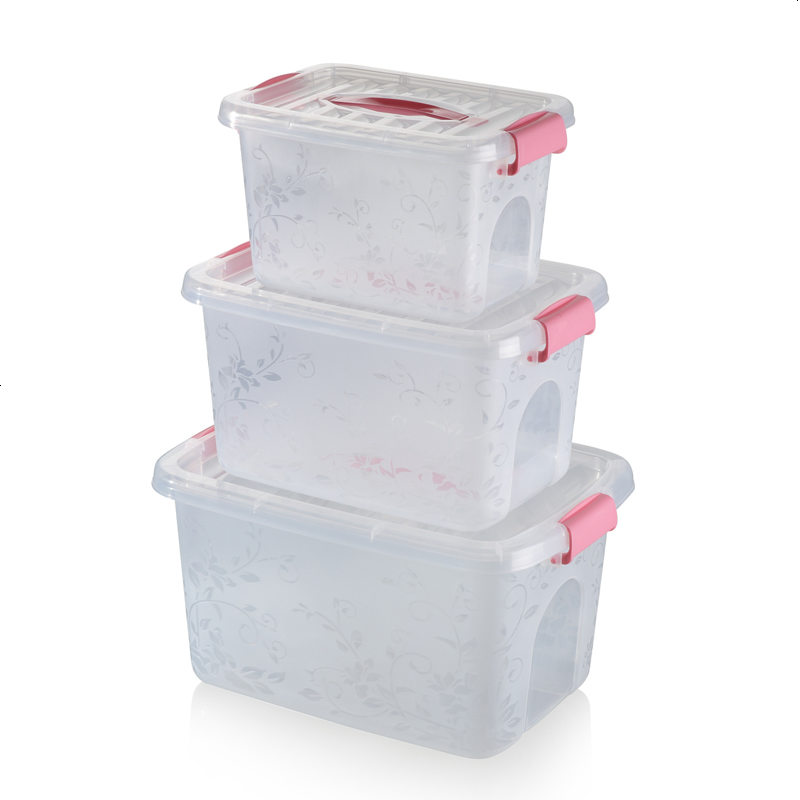 衣服玩具整理箱零食收纳盒子透明大小号塑料收纳箱手提有盖储物箱