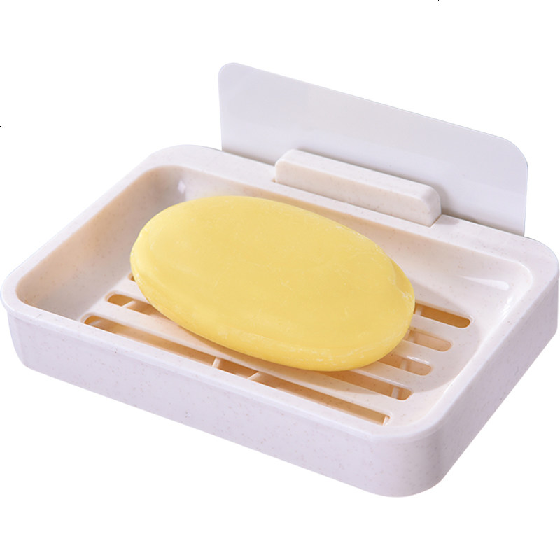 日式肥皂盒吸盘壁挂式粘贴沥水创意香皂盒卫生间免打孔双层皂盒