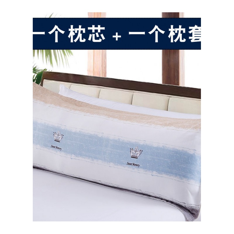 送枕套双人枕头情侣枕成人1.2米加长枕头大枕芯长款1.5m1.8m床(请先与客服确认再)