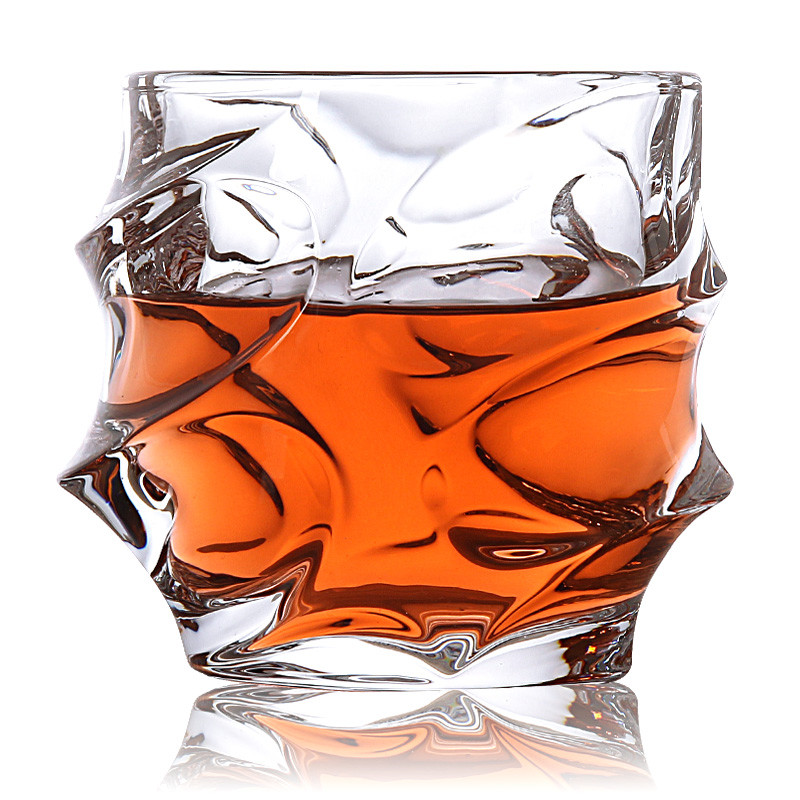 创意水晶杯洋酒杯威士忌杯玻璃杯啤酒杯四方杯家用酒具烈酒杯杯子(请先与客服确认再)