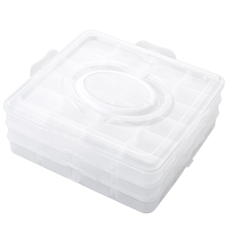 四方达厨房冷藏食物盒子饺子盒收纳盒保鲜盒冰箱分格速冻水饺托盘