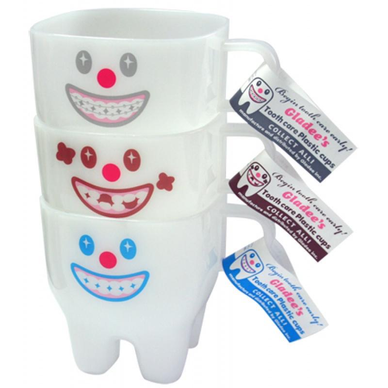 [现货]日本 儿童宝宝 卡通 牙齿系列 水杯 漱口塑料杯