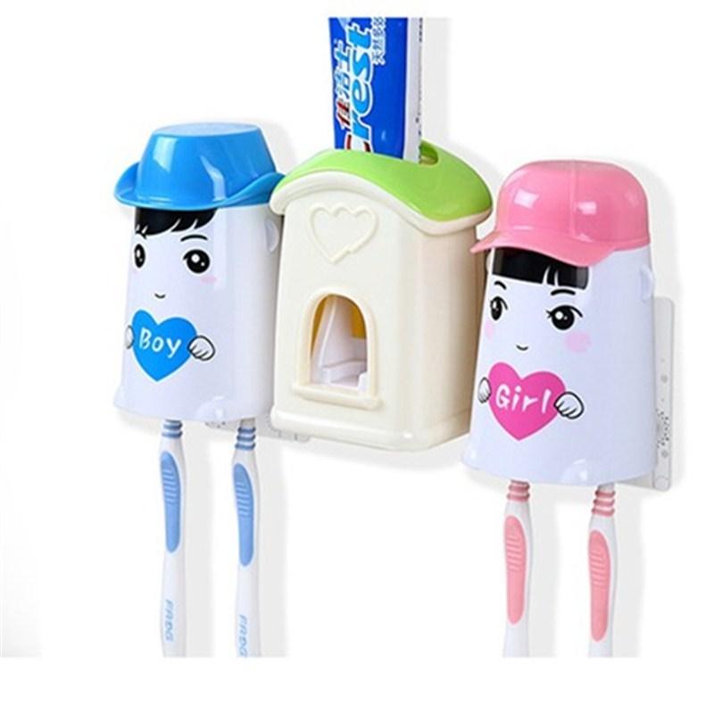 爱情公寓爱的小屋洗漱套装牙刷架自动挤牙膏器情侣刷牙漱口杯